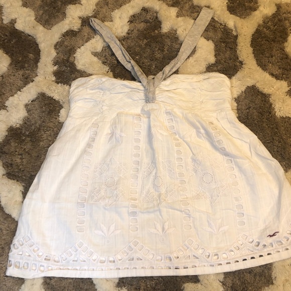 Hollister White Patterned Halter Top - Picture 2 of 9